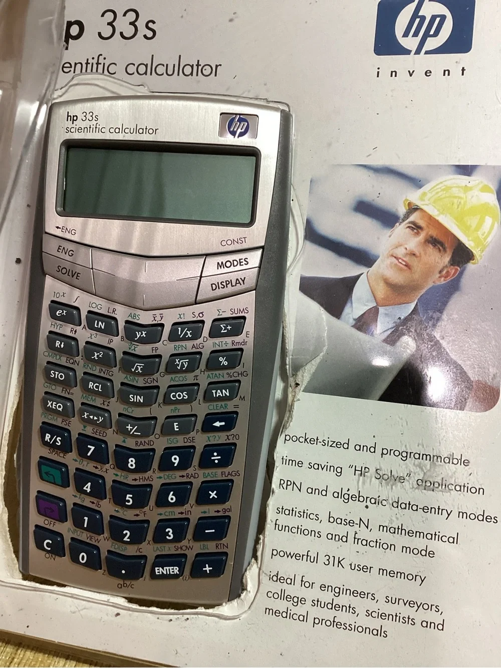 HP 33s Scientific Calculator - Silver/Black with Book
